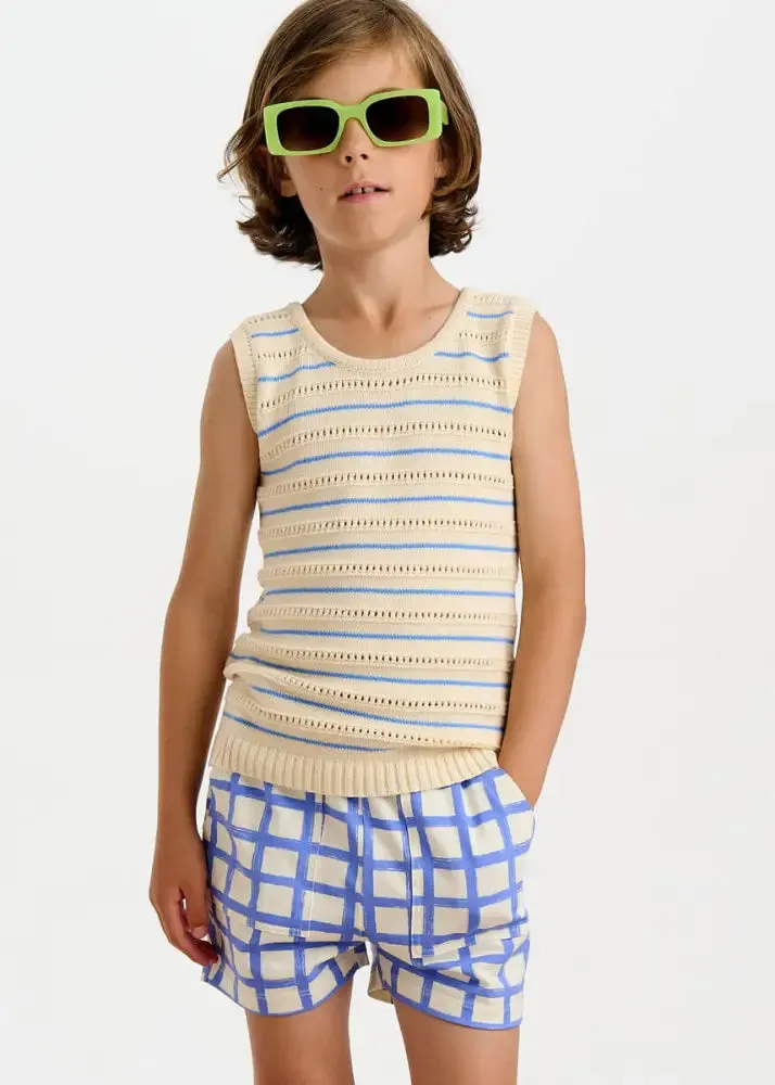 Cala - Blue Stripe Knit Baby & Kids Top