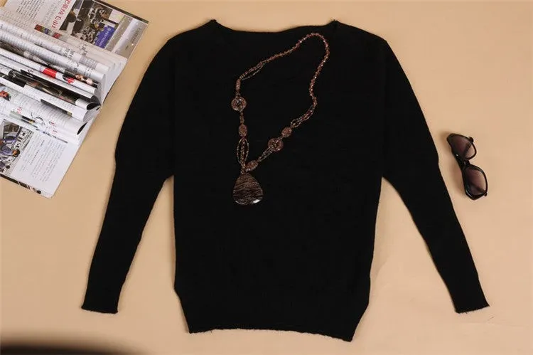 Cashmere sweaters sexy v-neck pullover loose wool