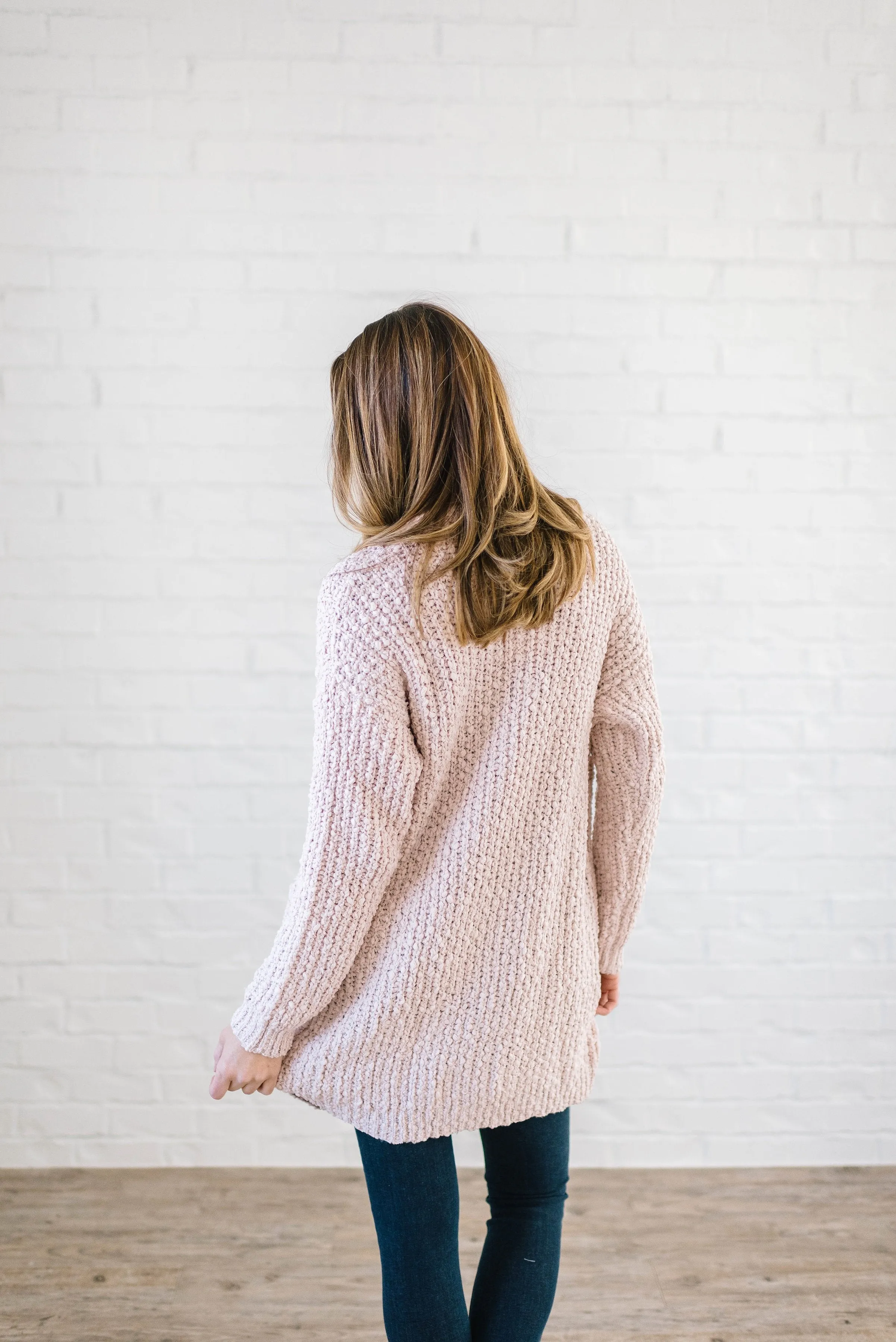 Cuddle Up Cardi in Blush Pink