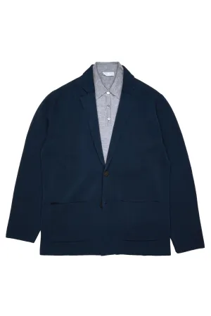 Drumohr Navy Cotton Knitted Jacket