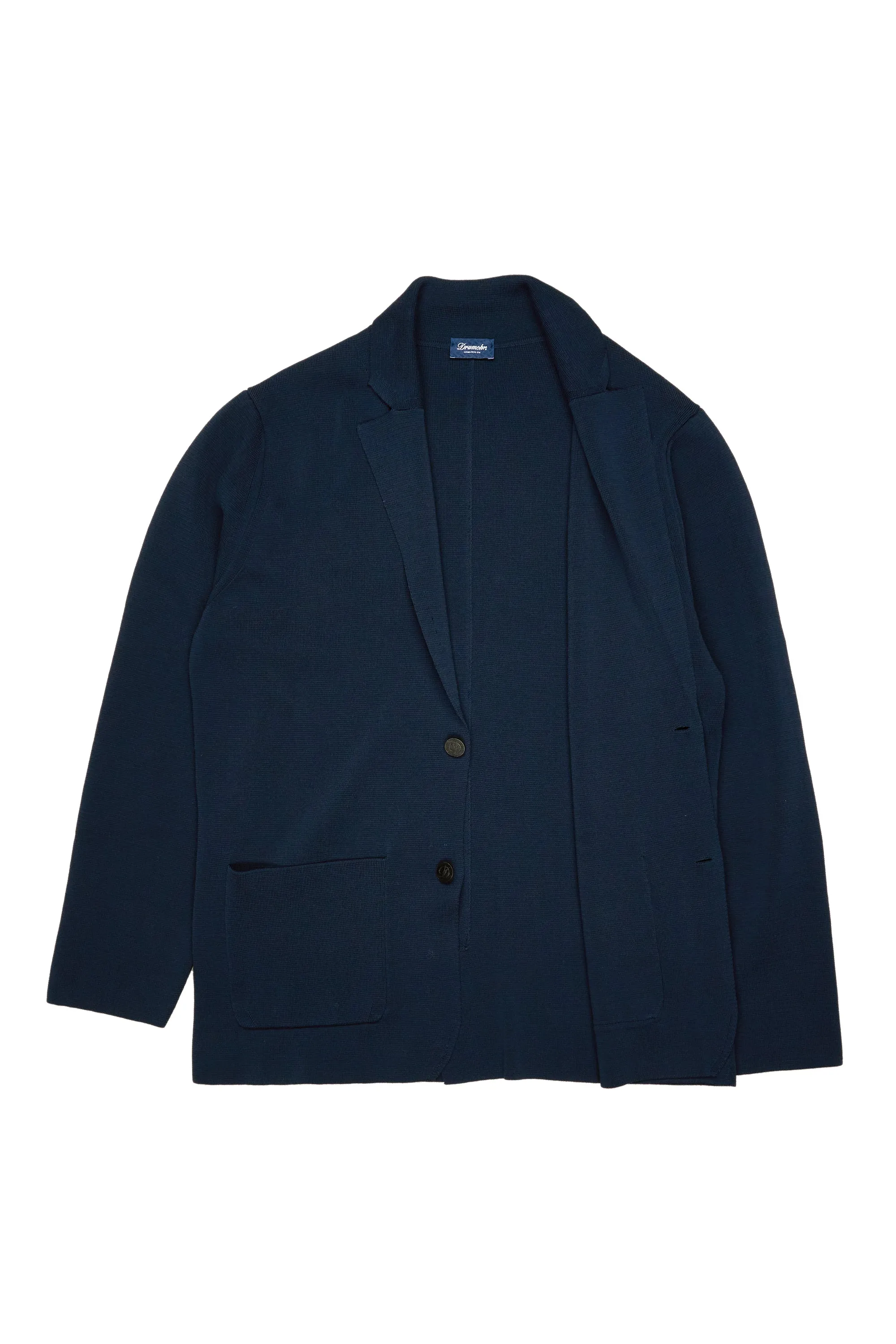 Drumohr Navy Cotton Knitted Jacket