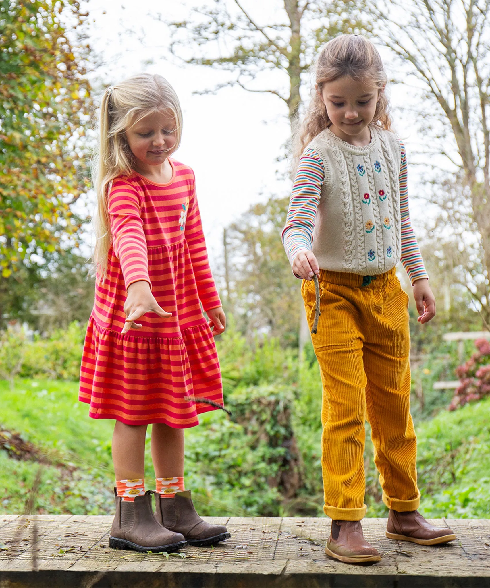 Frugi Marnie Embroidered Tank Top - Pearl/Flowers