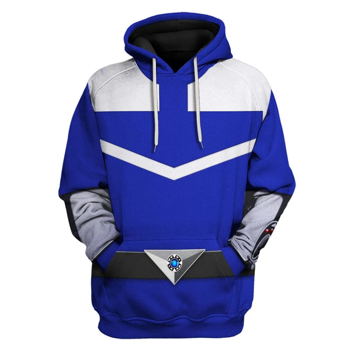 Gearhomie Power Rangers Time Force (2001) Blue Hoodies Sweatshirt T-shirt Hawaiian Tracksuit