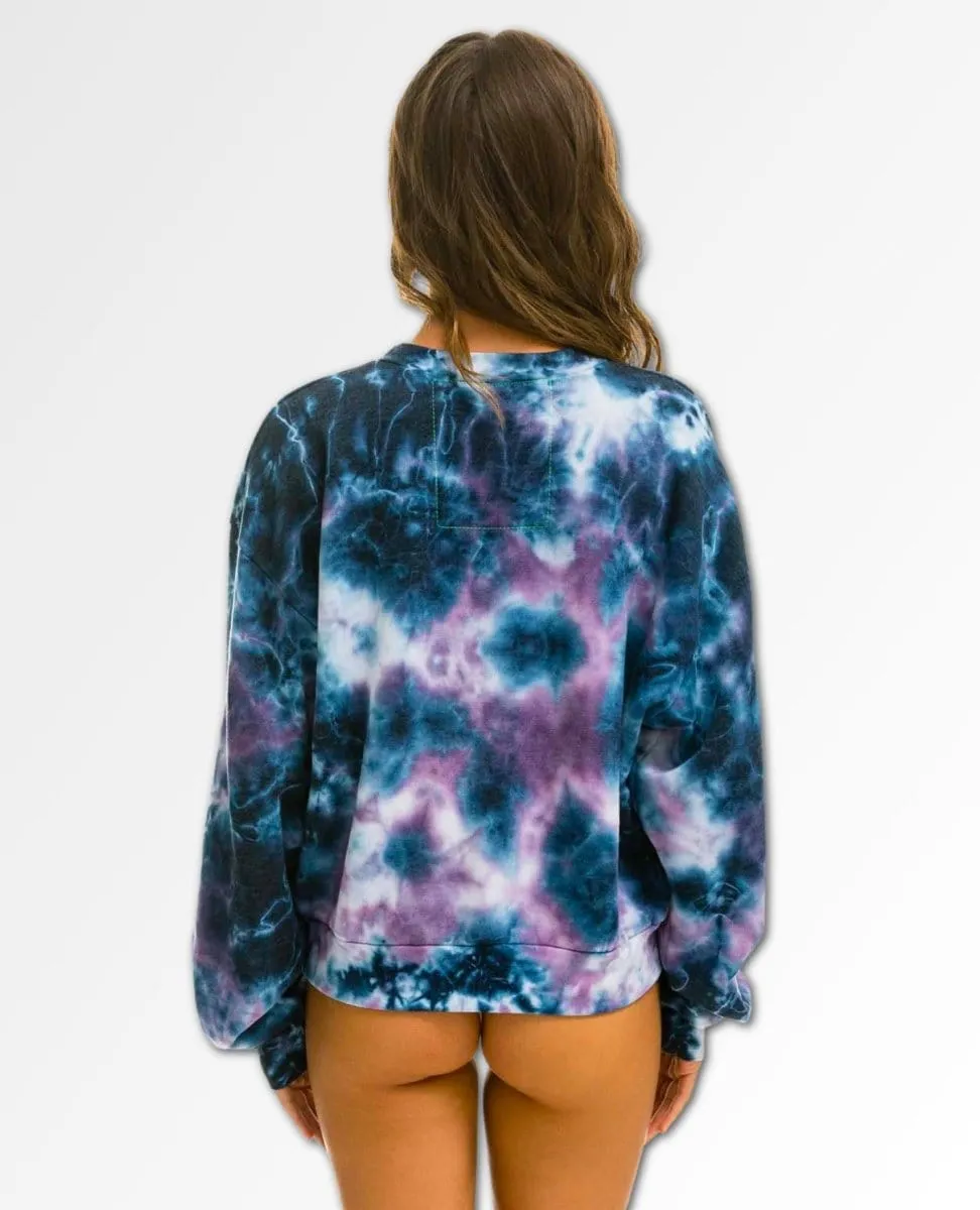 Hand Dyed Unisex Crew Deep Purple