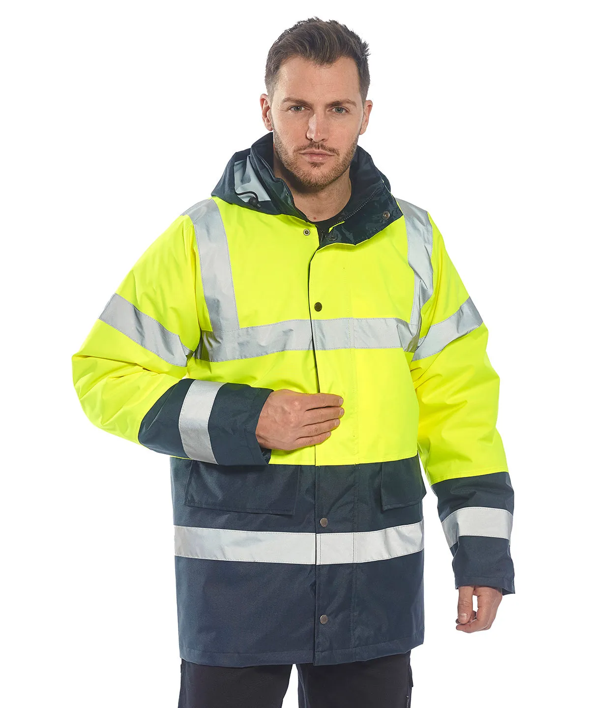 Hi-vis traffic jacket (S466/S467) | Orange/Navy