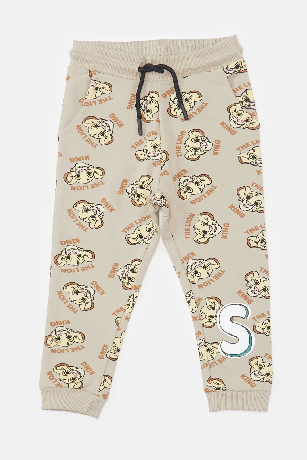 Infant Boys Beige Lion King Jogger Pants