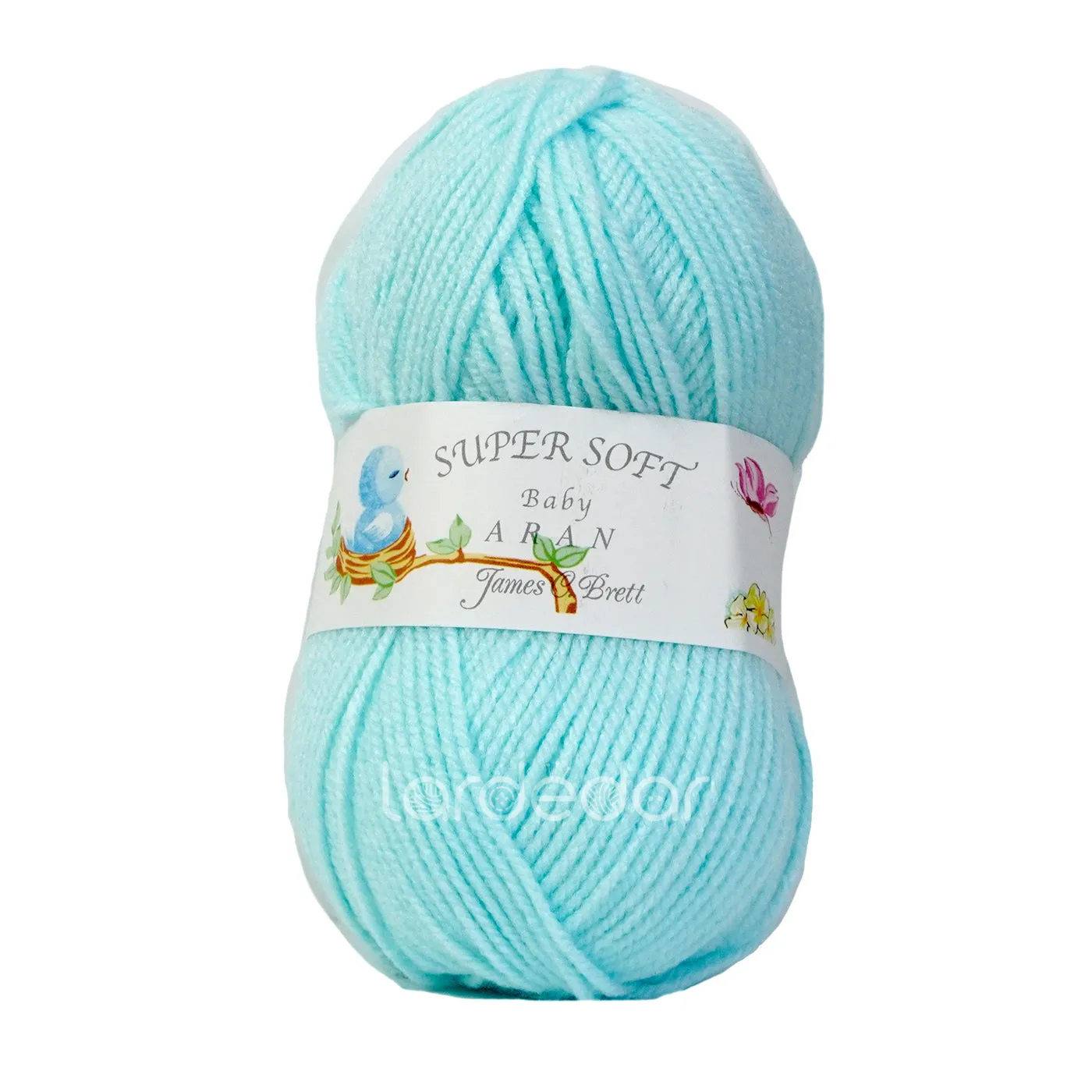 James C Brett Baby Aran Yarn - BA12 Soft Aqua -  100g