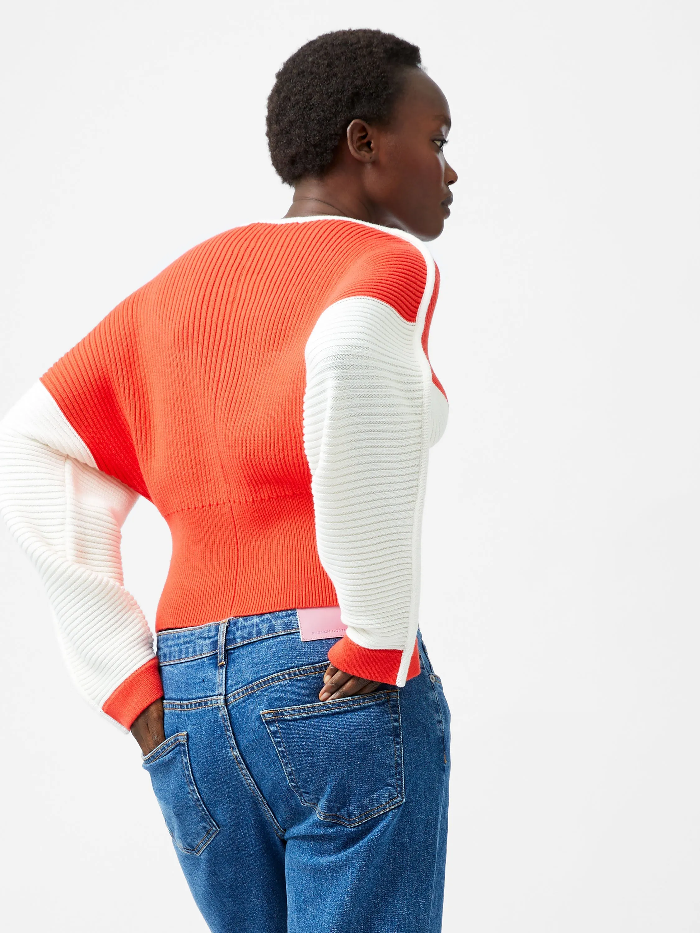 Lily Drop Shoulder Colour Block Jumper