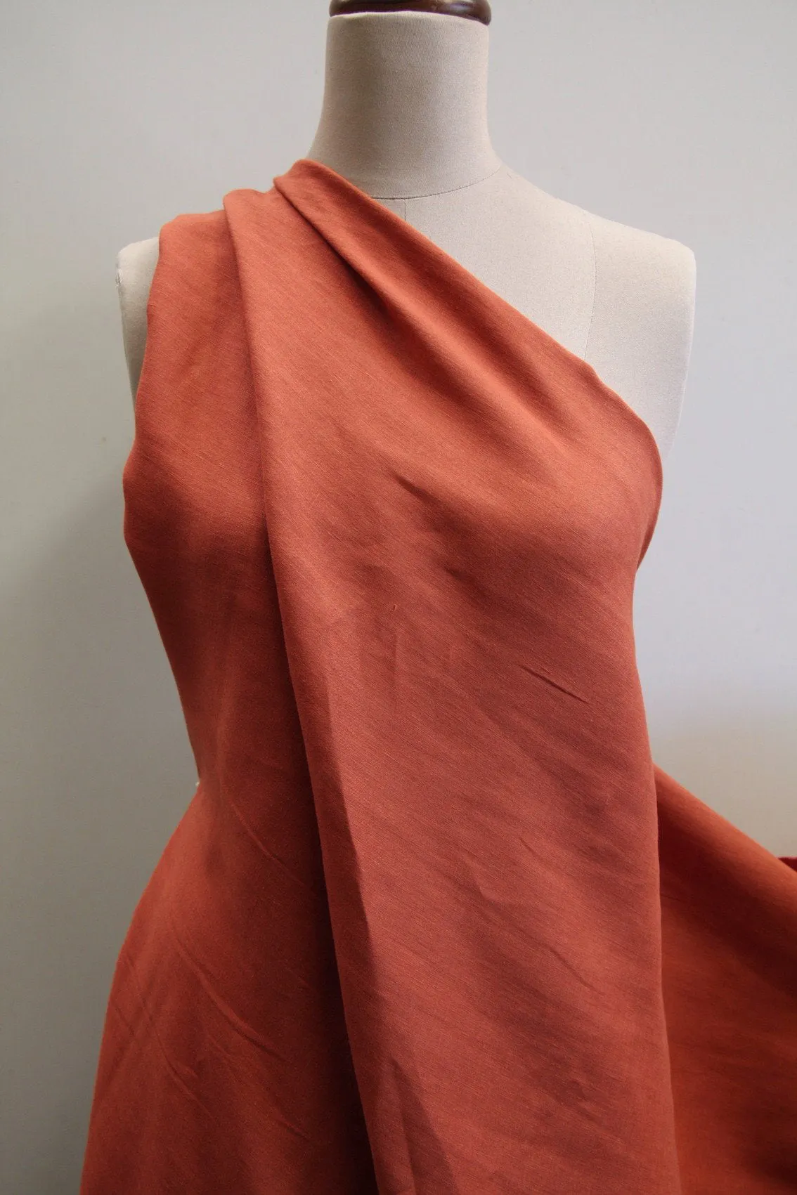 Linford Burnt Orange Washed Linen