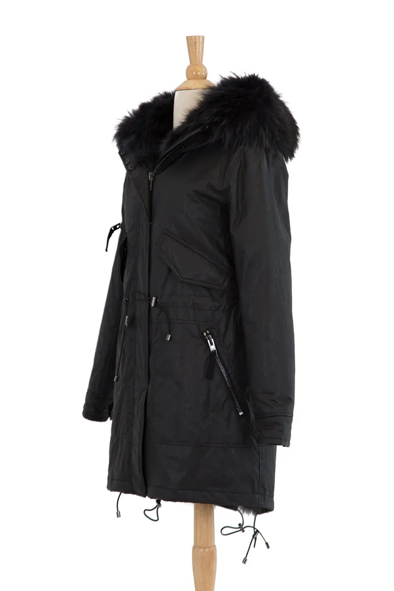 Luxe Limelight Parka with Fur