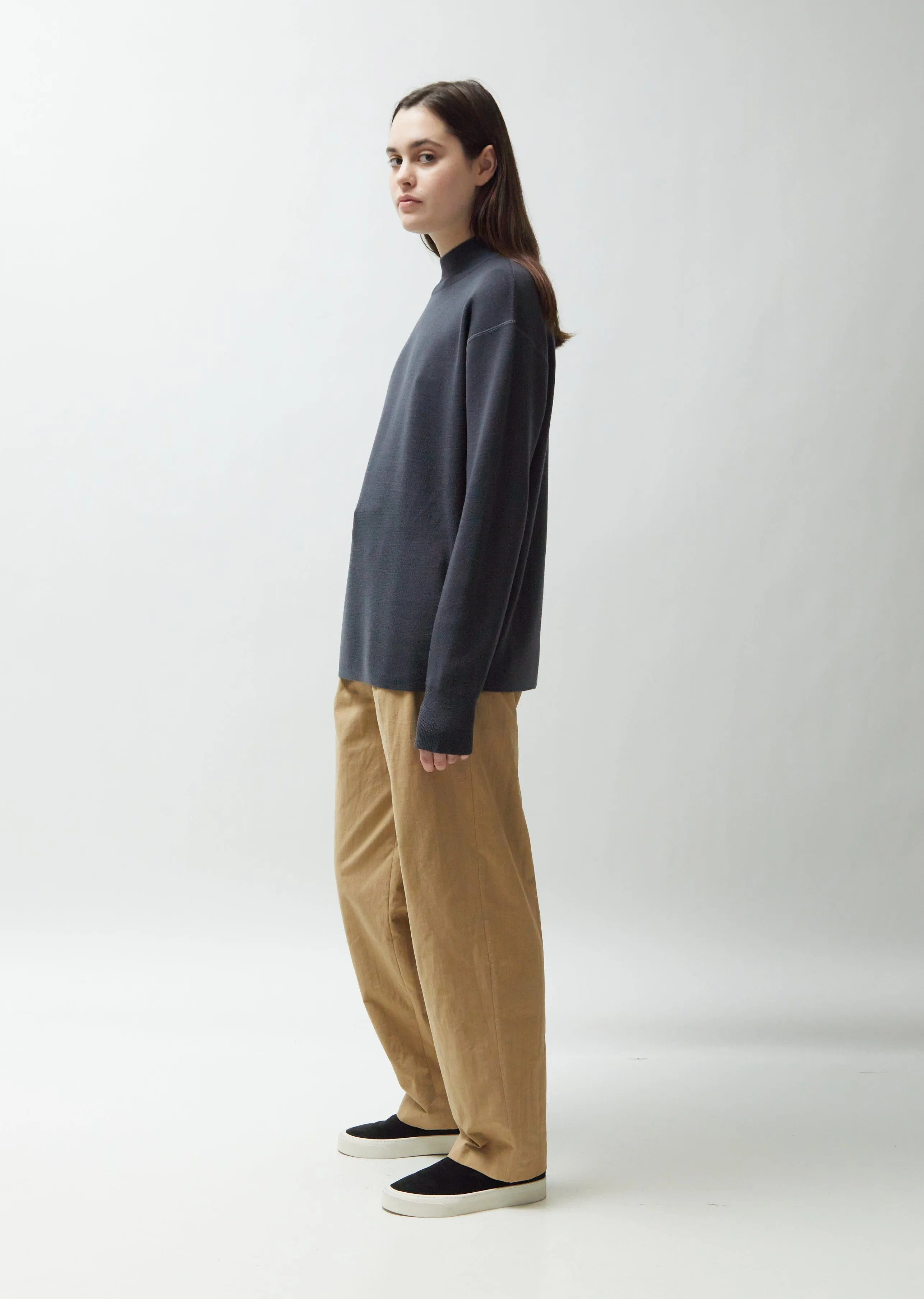 Merino Mock-Neck Long Sleeve