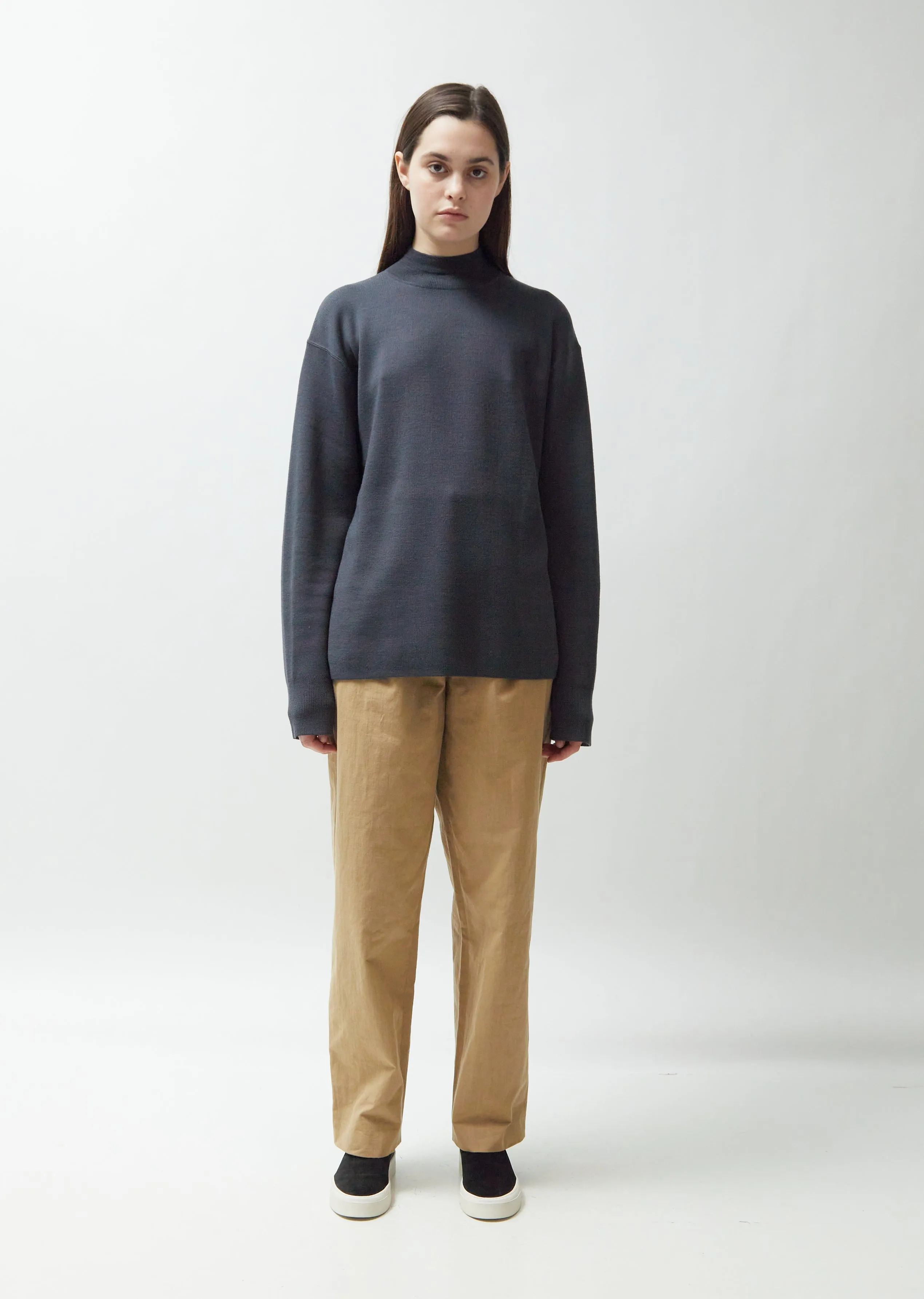 Merino Mock-Neck Long Sleeve