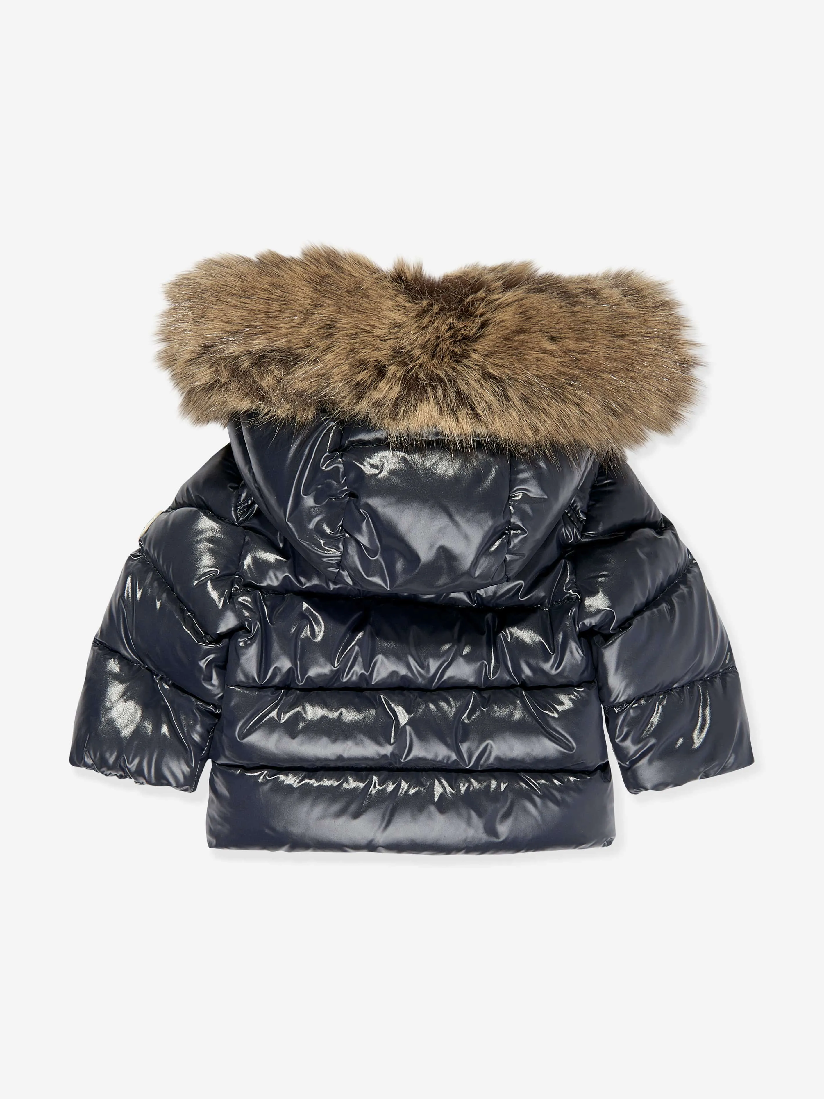 Moncler Enfant Baby Down Padded K2F Jacket in Navy