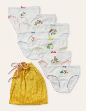 Pants 7 Pack-Ivory Floral Pets