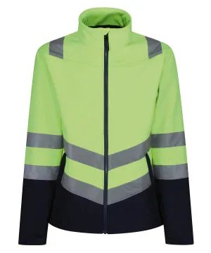 Pro hi-vis softshell jacket | Yellow/Navy