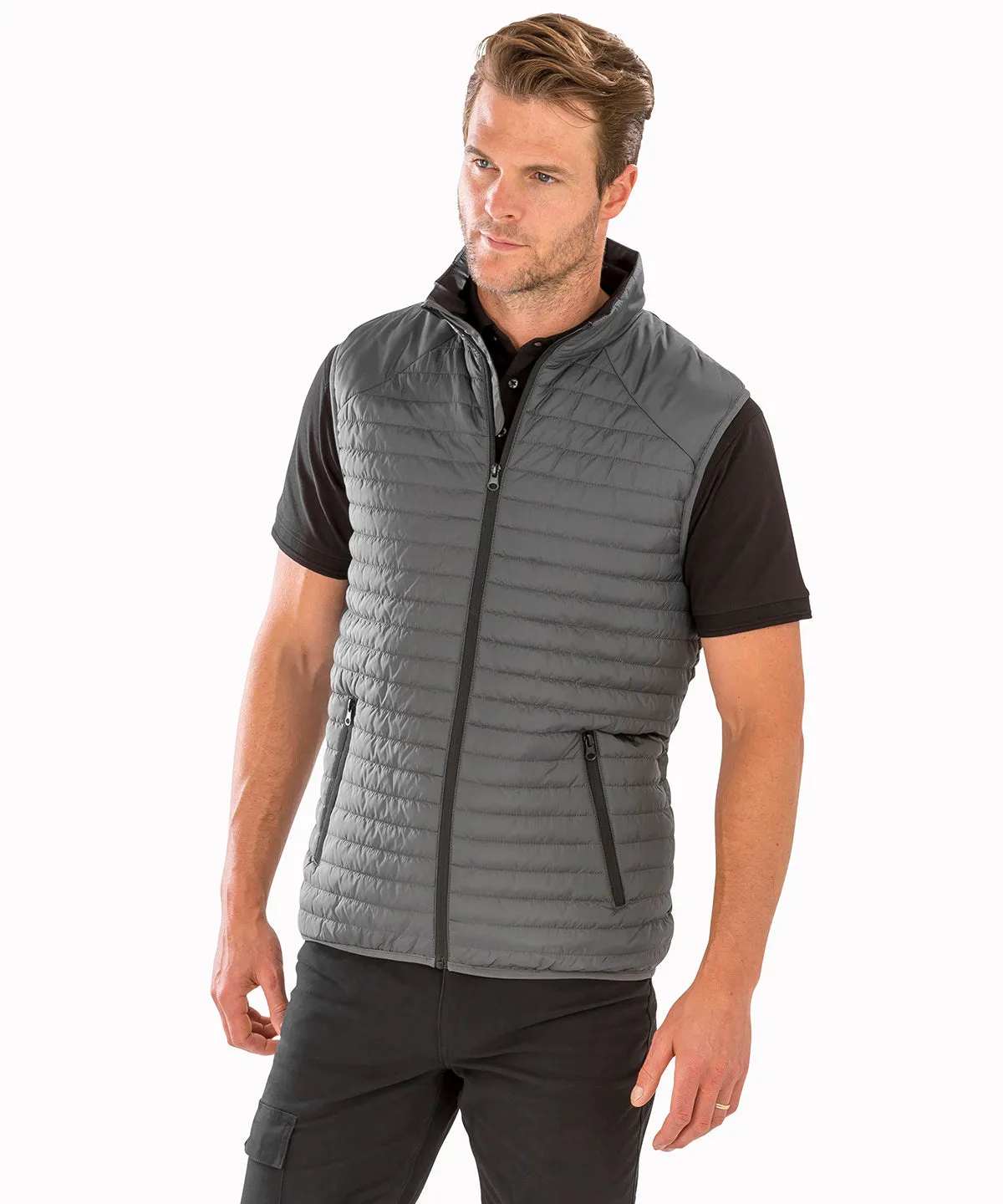 Thermoquilt gilet | Black/Orange