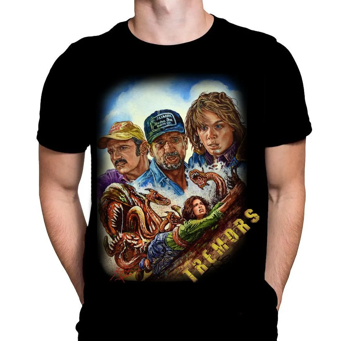 Tremors - Classic Horror Movie Art - T-Shirt by Rick Melton