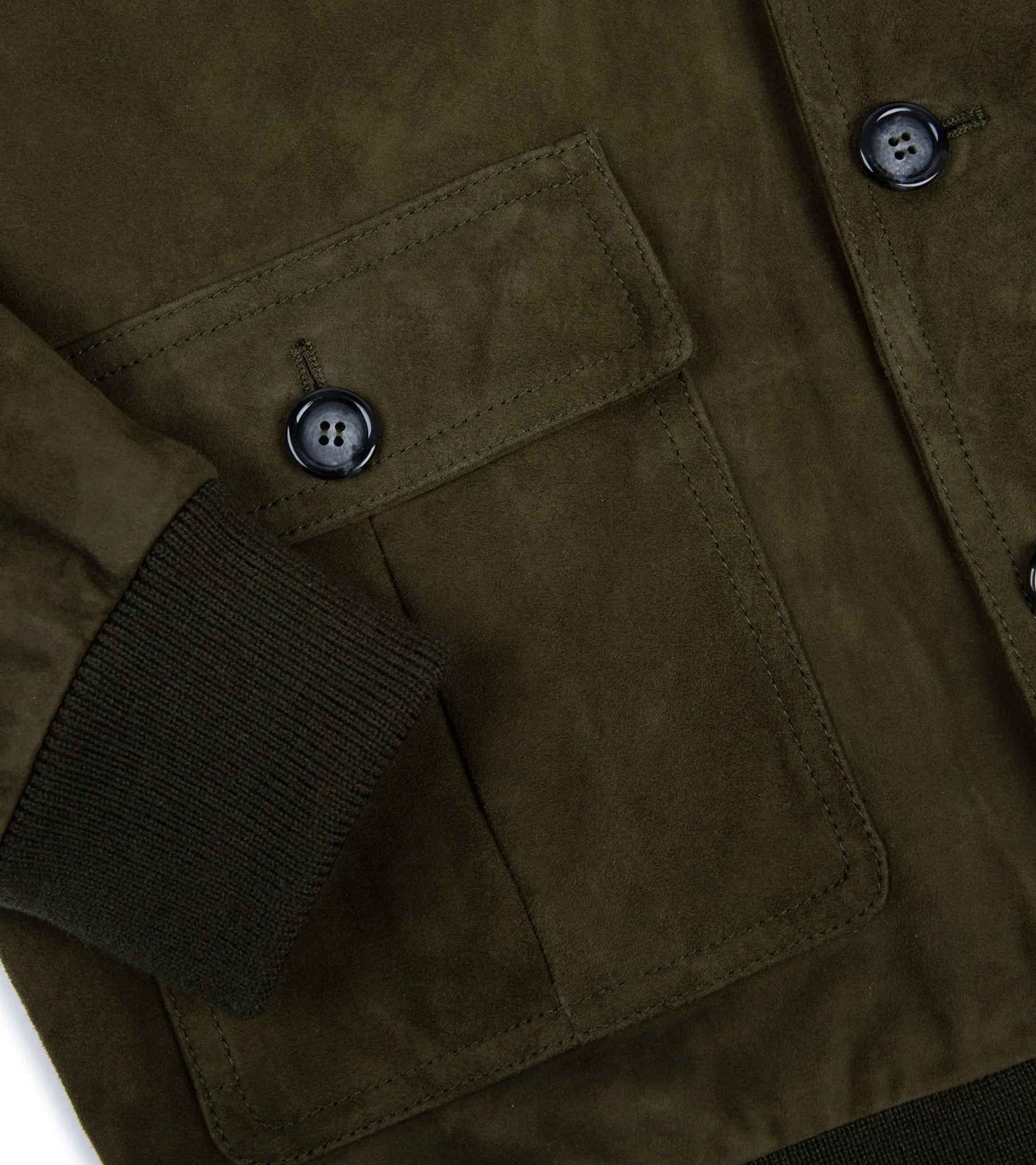 Valstar Valstarino Lined Suede Jacket: Moss Green