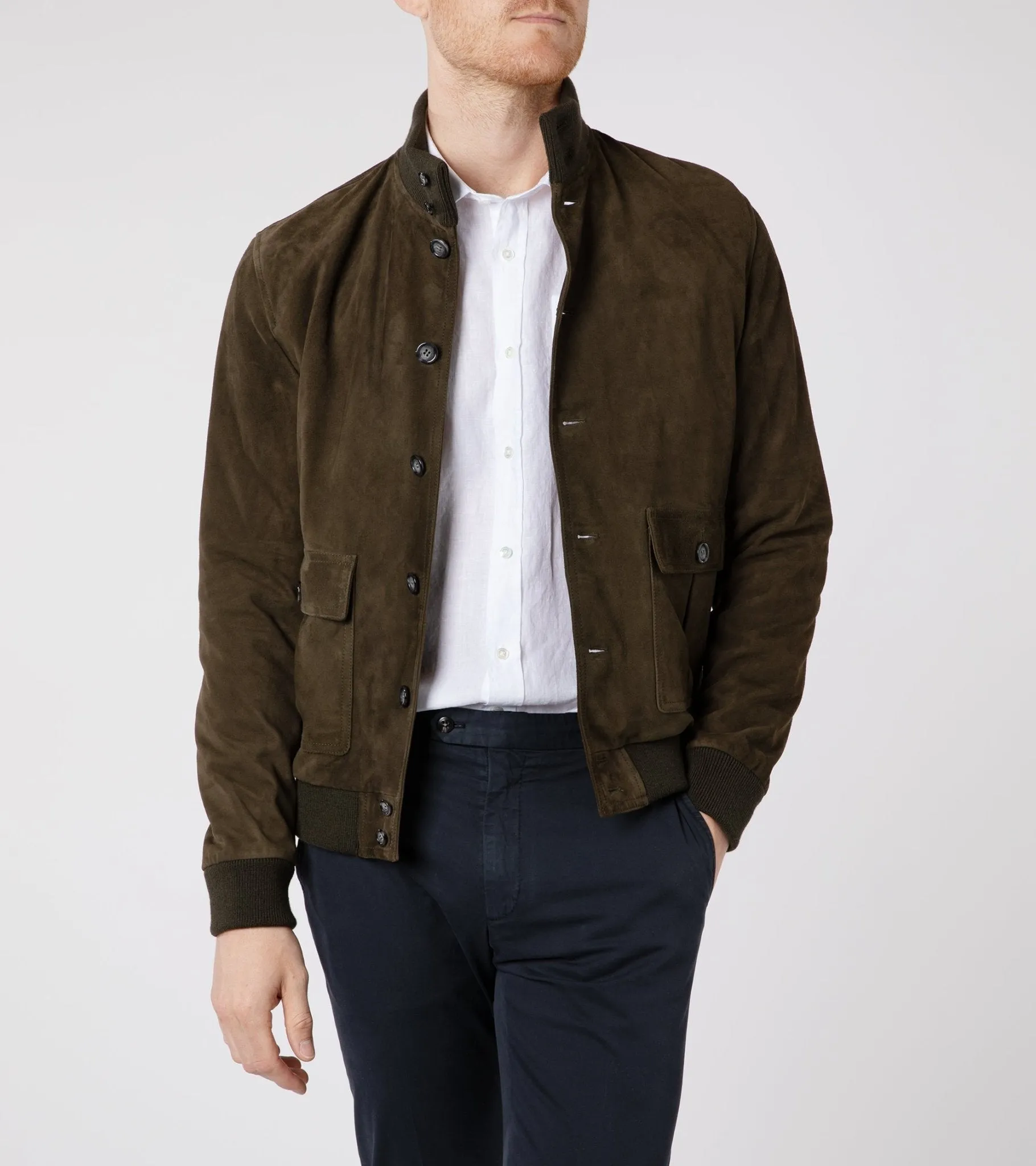 Valstar Valstarino Lined Suede Jacket: Moss Green