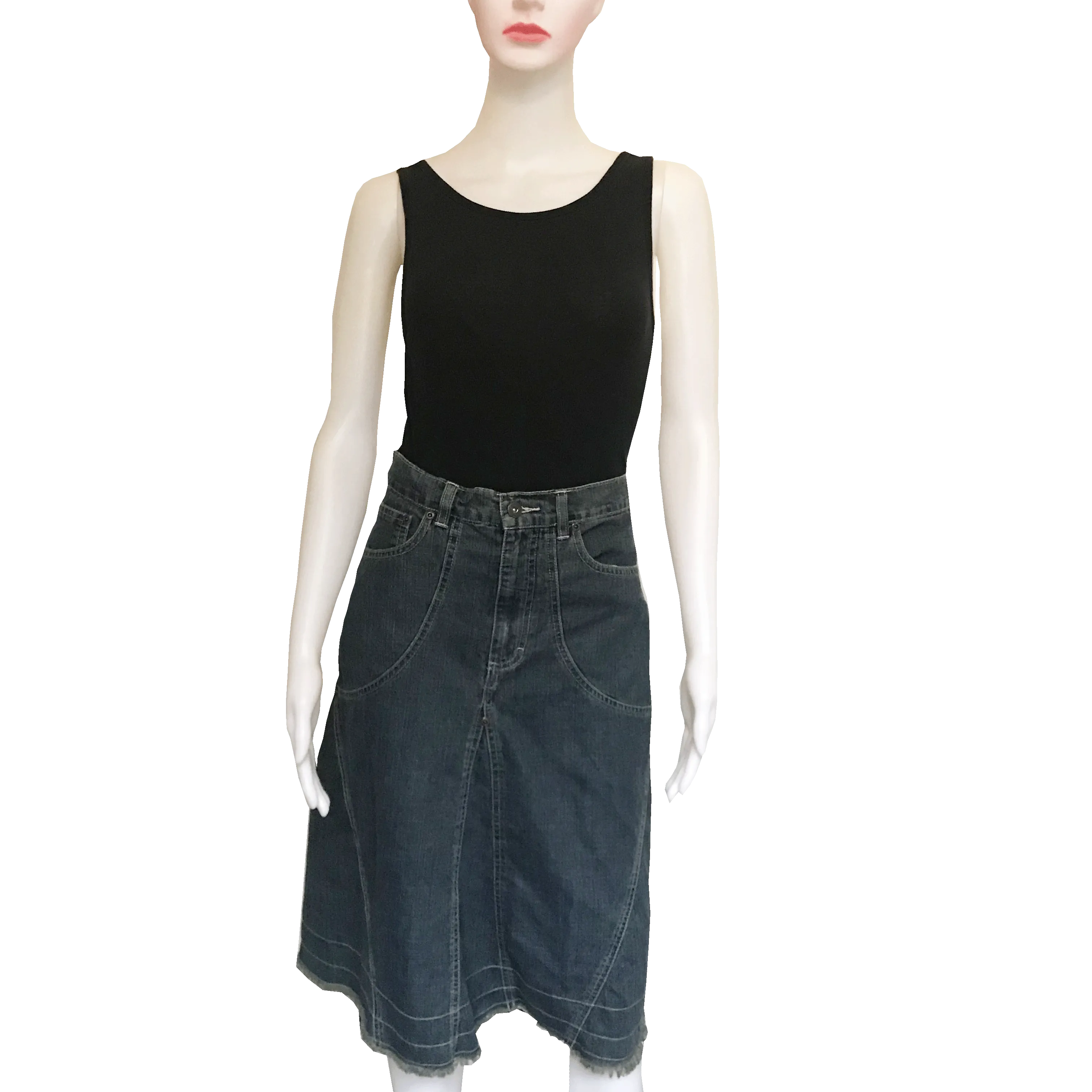 Vintage 1980s Gloria Vanderbilt Denim Skirt