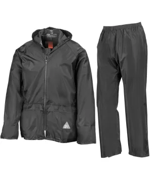 Waterproof jacket and trouser set | Black