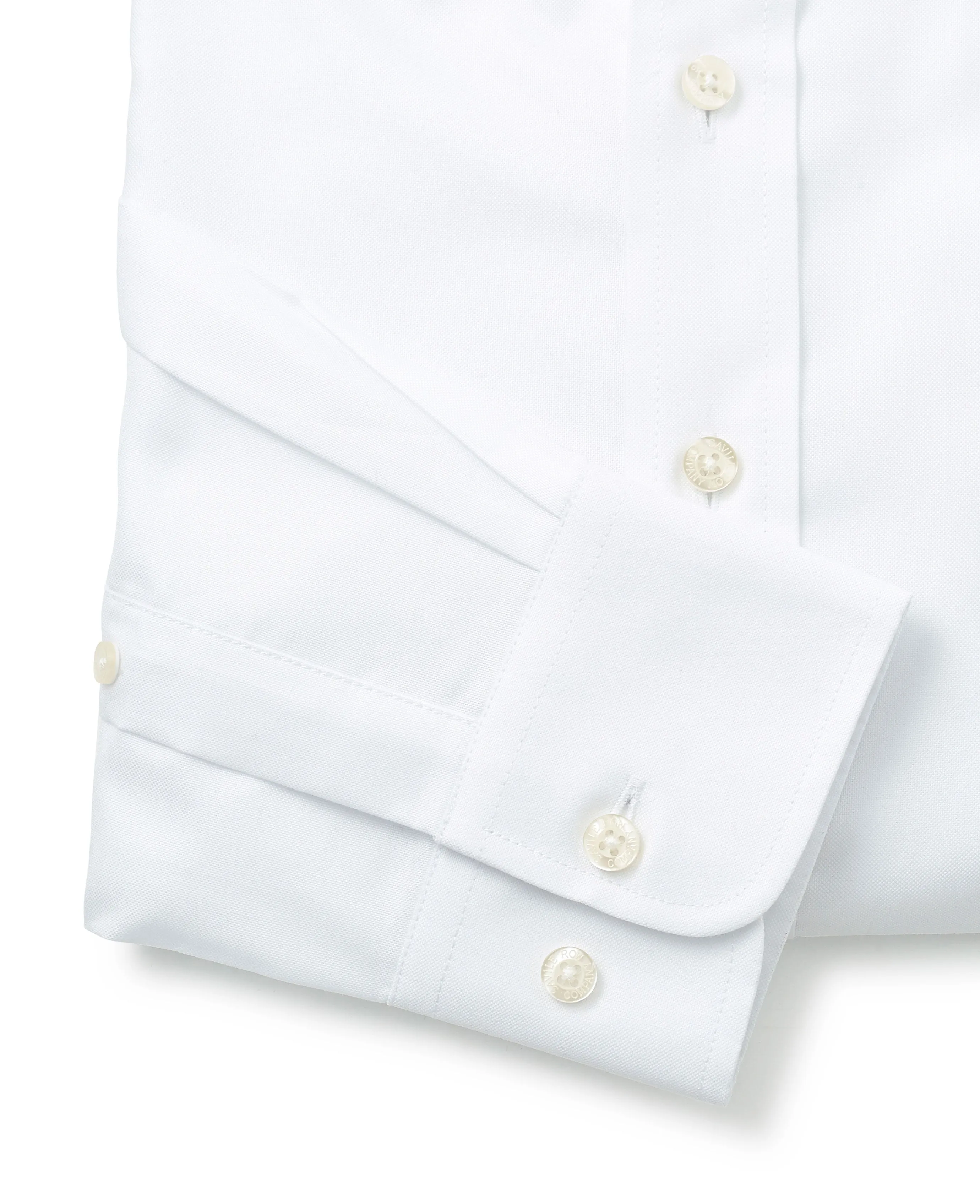 White Cotton Oxford Slim Fit Casual Shirt In Shorter Length