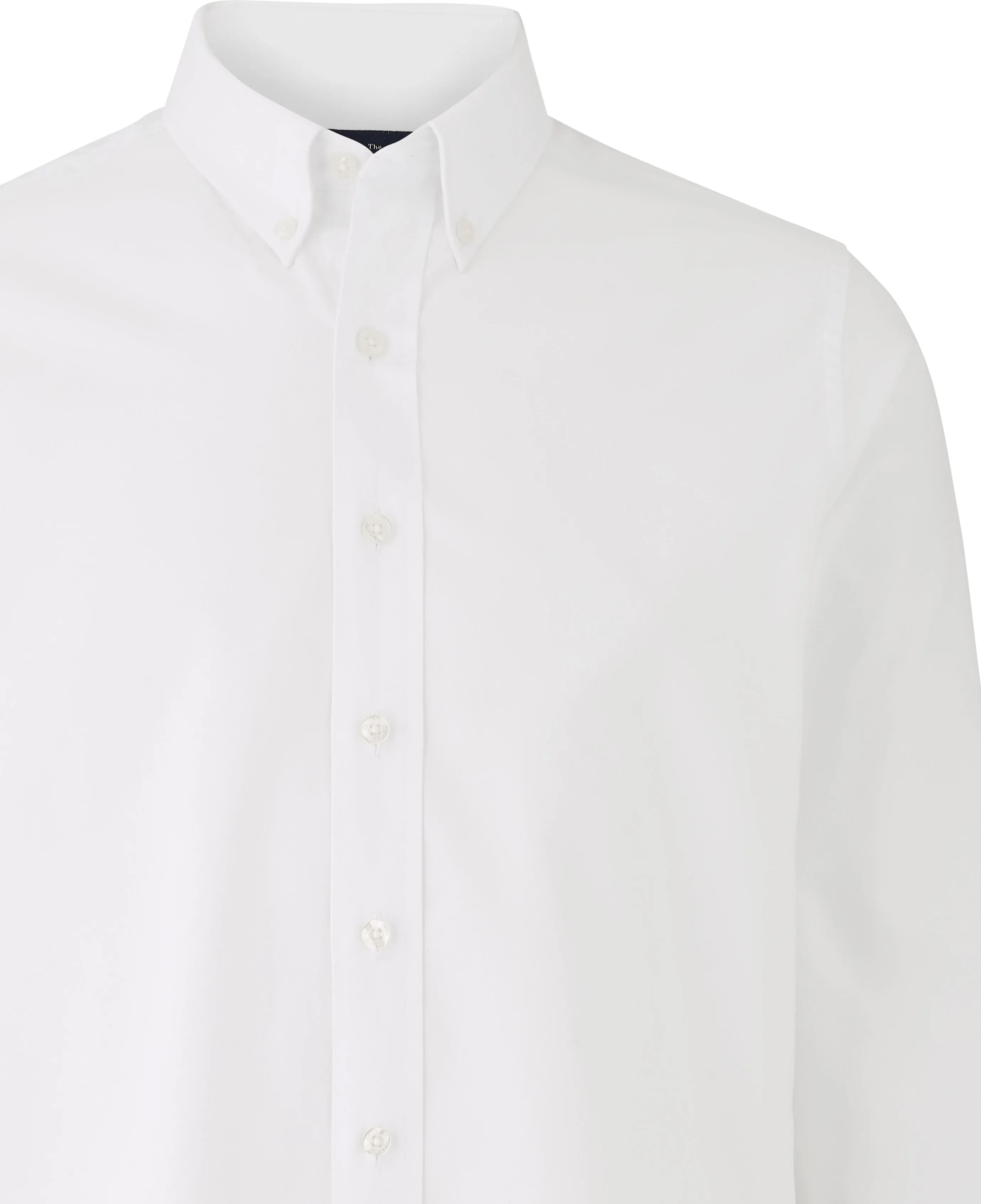 White Cotton Oxford Slim Fit Casual Shirt In Shorter Length