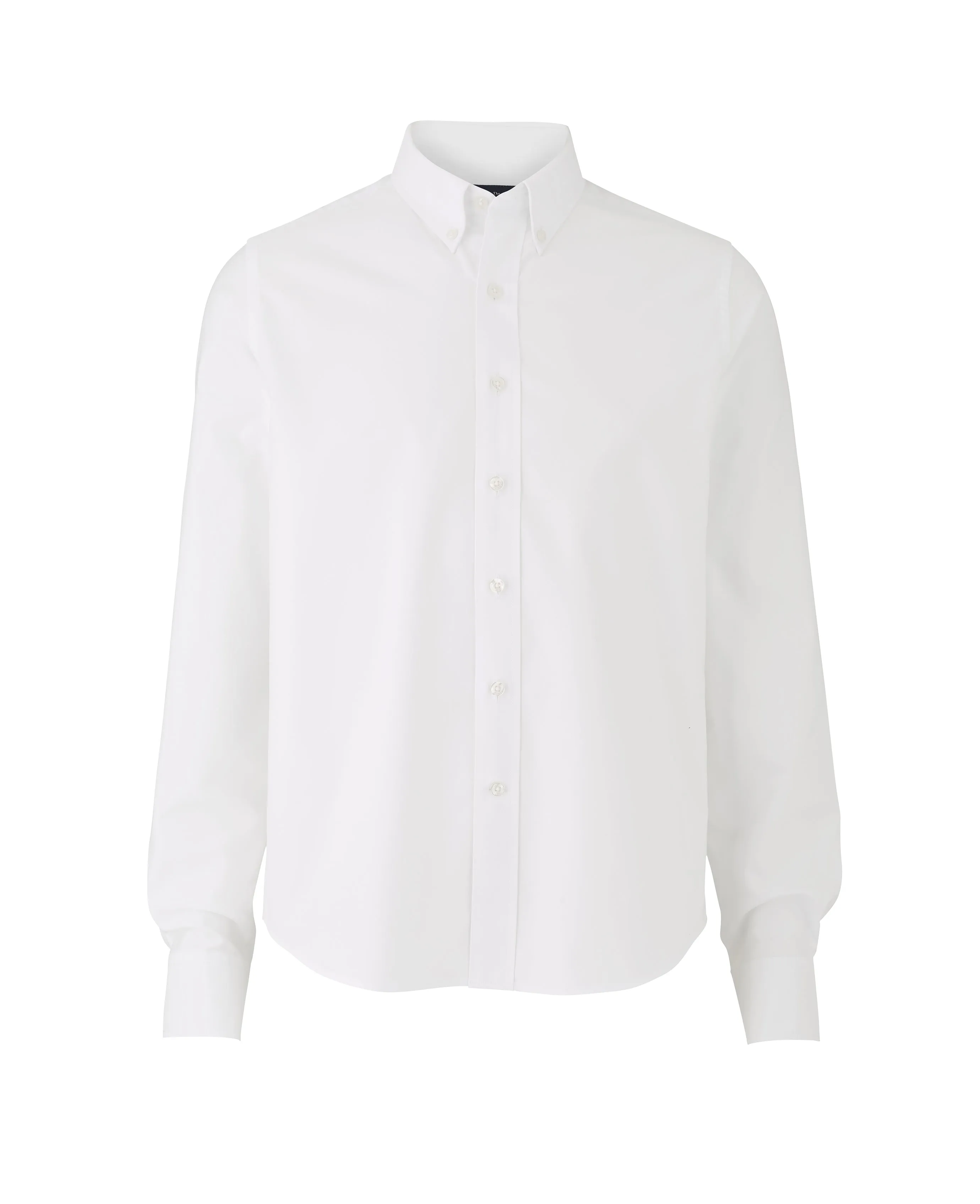 White Cotton Oxford Slim Fit Casual Shirt In Shorter Length