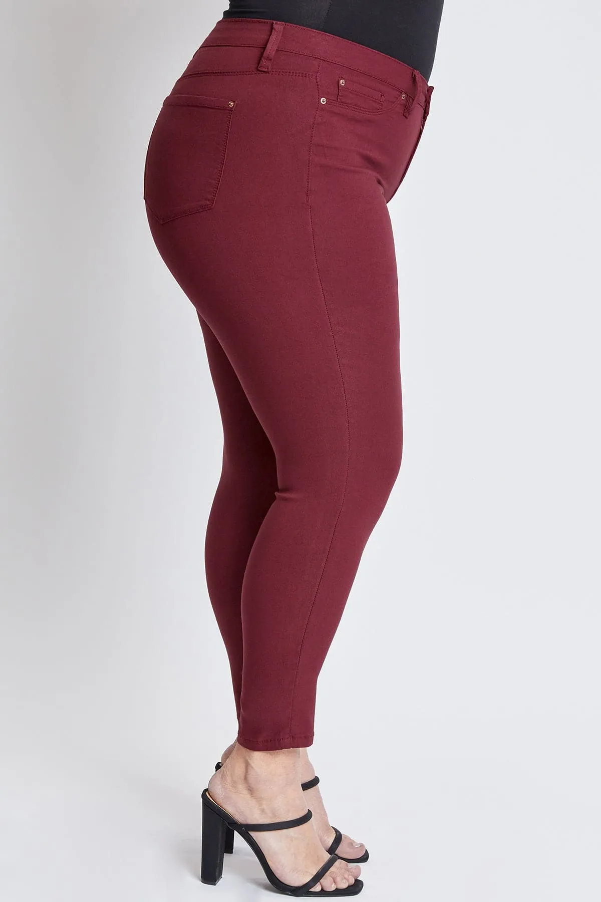 Women's Plus Size Hyperstretch Skinny Jeans, Dark Rose