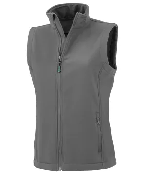 Womens recycled 2-layer printable softshell bodywarmer | Workguard Grey