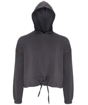 Womens TriDri® cropped oversize hoodie | Charcoal